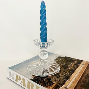 Candle Holder Crystal Candlestick Holder Glass Taper Holder Centerpiece Holiday Candlesticks Wedding Crystal Decor Crystal Tablescape