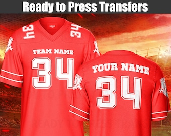Jersey Name Iron On Transfer, varsity name, jersey name, number iron on, sports number Ready to Press DTF Transfers, DTF Transfers