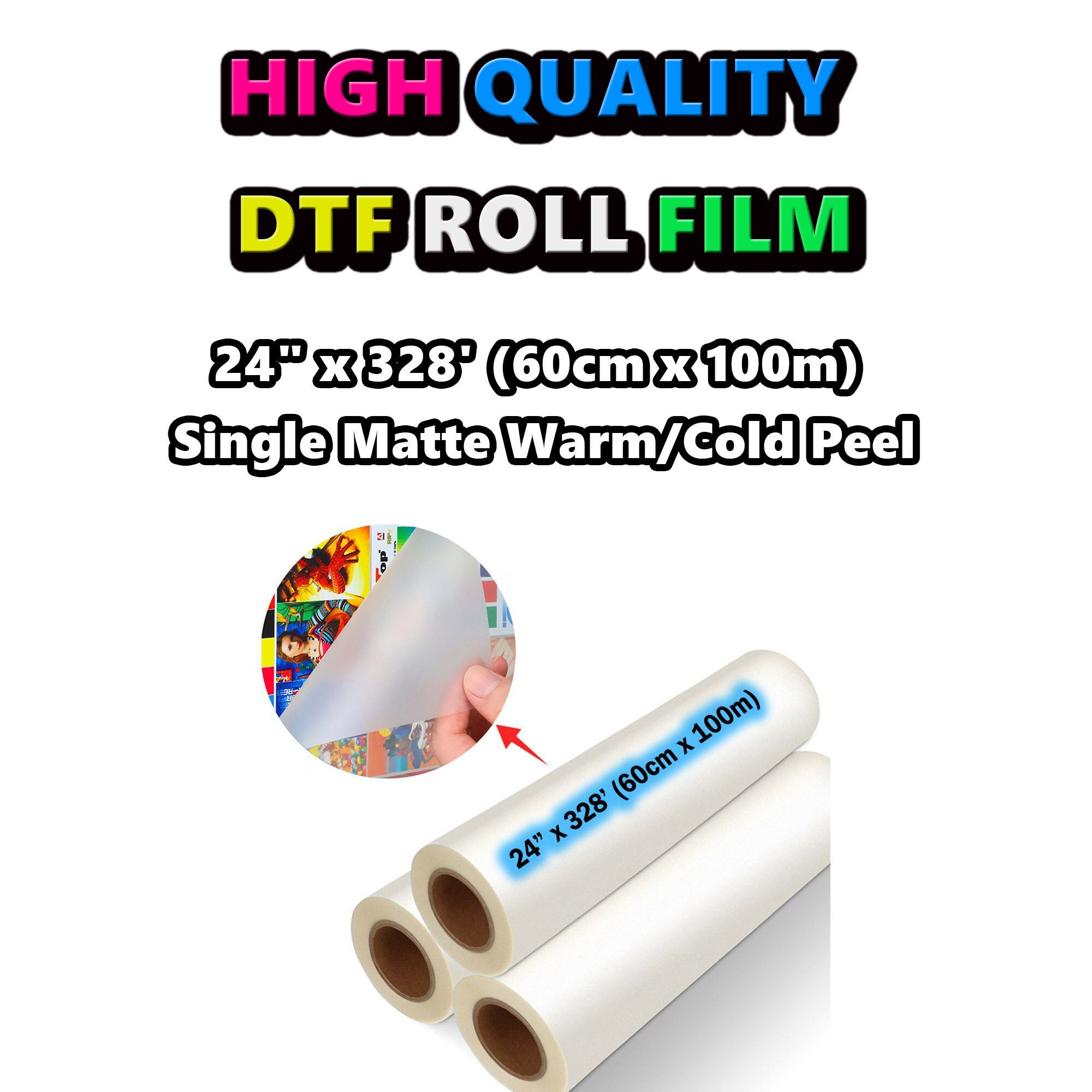 DTF roll film 60 cm x 100 m (hot peeling)