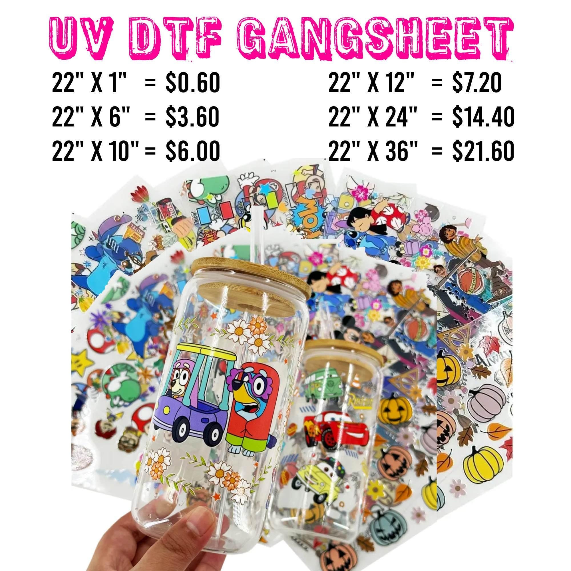 Custom UV DTF Sticker, Gang Sheets, UV Dtf Stickers, Ready to Apply ...