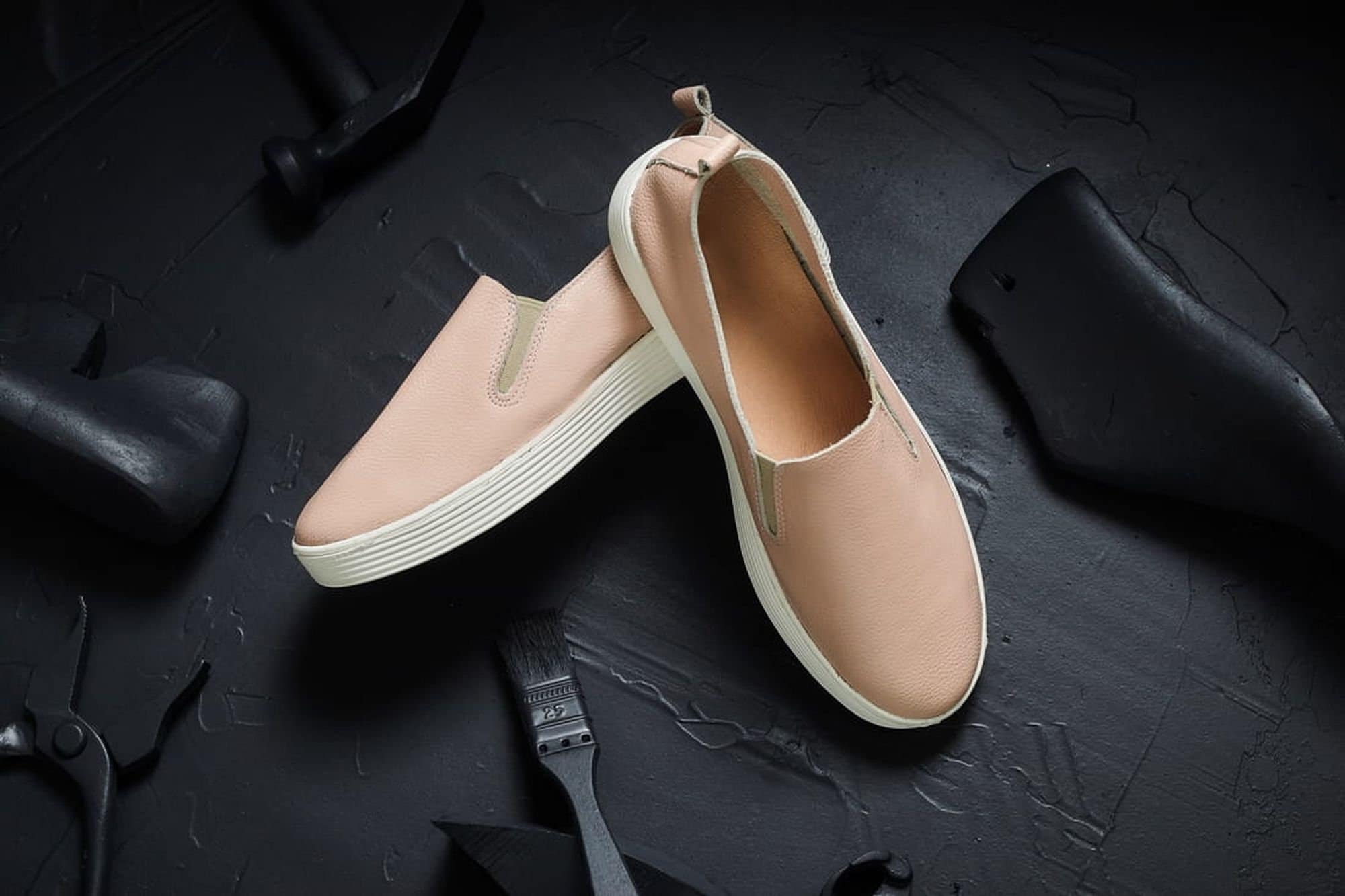 8720 Salmon Pink Women's Leather Loafers main image 1