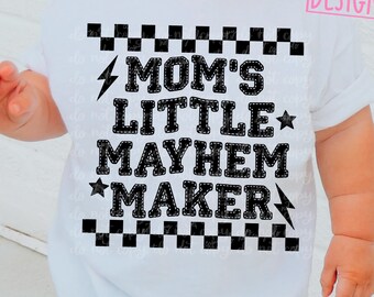 Moms Little Mayhem Maker Png, Kid Funny Shirt Png, Kid Png Sublimation Design, Funny Toddler Png, Mom Life Png, Motherhood Png, Snarky Kid