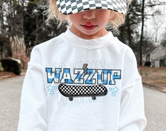 Retro Checkered Wazzup Png, Boy Mom Png, Toddler Boy Sublimation Design Png, Retro Kid Quote Png, Funny Toddler Shirt Png, Mama Of Boys Png