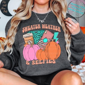 Sweater Weather & Selfies Png, Fall Pumpkin Png, Fall Skeleton Design Png, Pumpkin Spice Coffee Png, Fall Vibes Png, Sweater Weather Png