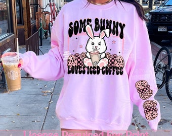 Some Bunny Loves Eiskaffee Png, Lustige Ostern Png, Osterhase Png, Eiskaffee Png, Retro Ostern Png, Ostern Sublimation, Osterei Png