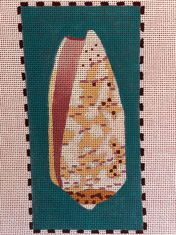 Seashell needlepoint canvas 18 mesh