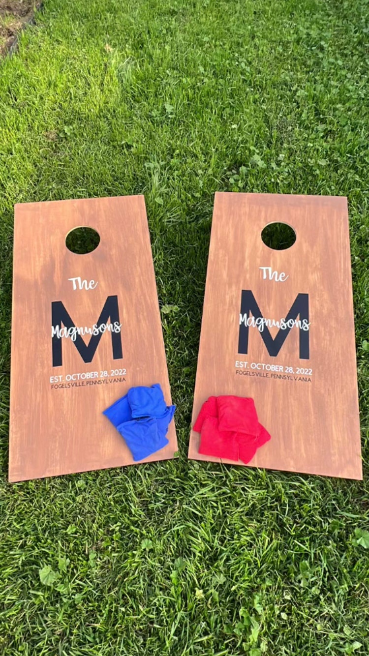 Personalized Cornhole Boards Etsy