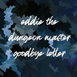 Digitaler Download: [Gender Neutral Reader] Eddie The Dungeon Master Comfort Character Auf Wiedersehensbrief