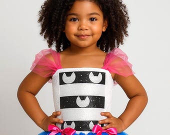 Gabby&#39;s Dollhouse Inspired Tutu Dress with Sequin Cat Ears