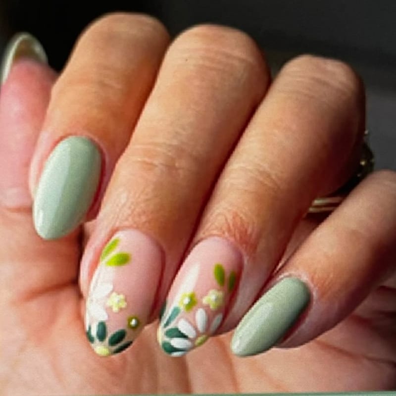 Mint Green Nails - Etsy