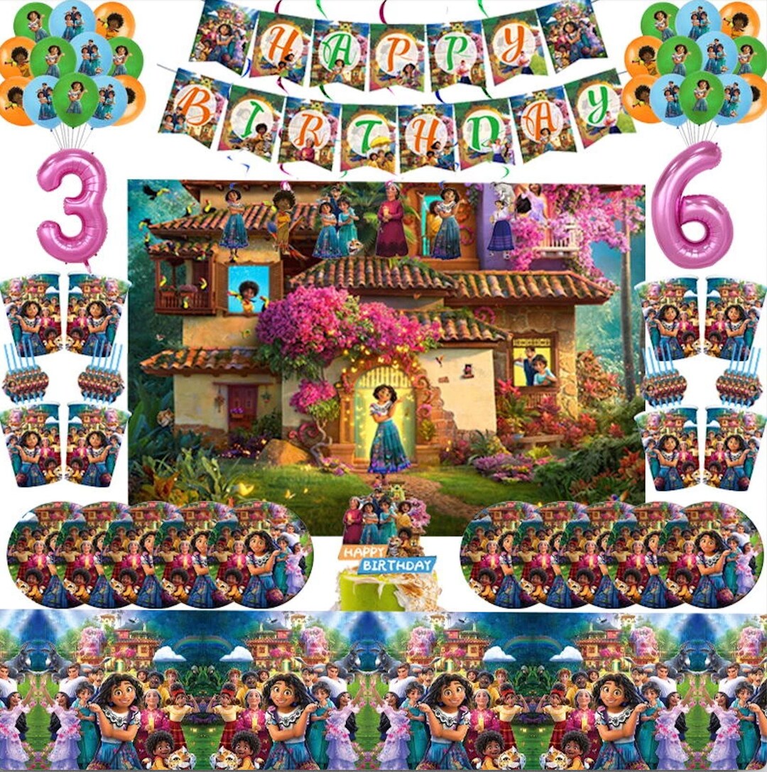 Encanto Party Supplies Decoration Plates Cups Backdrops Etsy