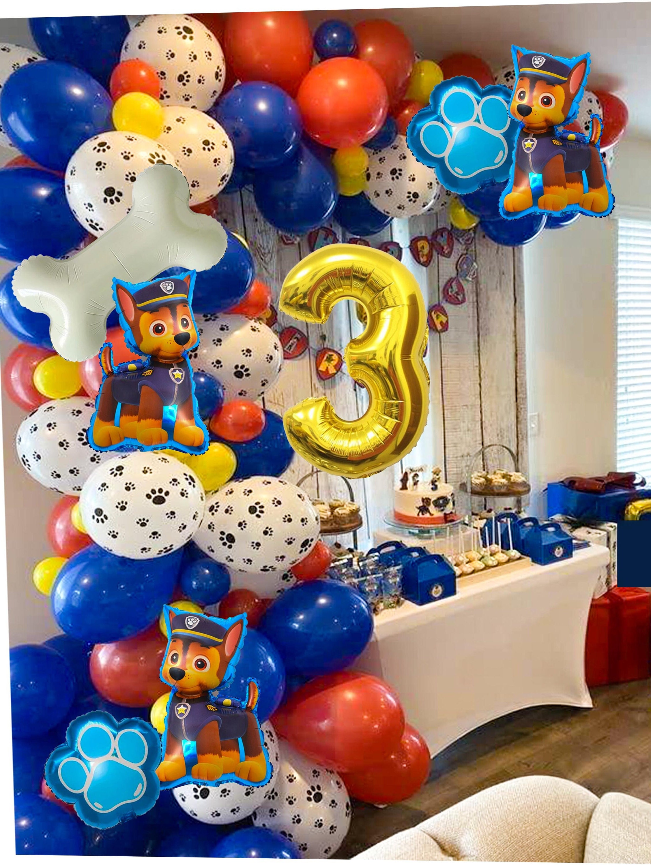 Decoración con globos patrulla canina/paw patrol balloons decoration 