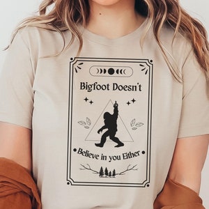 Bigfoot Shirt Supernatural Shirt Extraterrestrial Cryptozoology Shirt Cryptids Cryptidcore Cryptid Shirt Big Foot Cryptid Aesthetic Gift