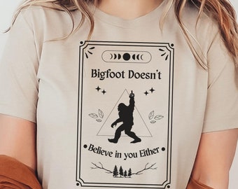 Bigfoot Shirt Supernatural Shirt Extraterrestrial Cryptozoology Shirt Cryptids Cryptidcore Cryptid Shirt Big Foot Cryptid Aesthetic Gift