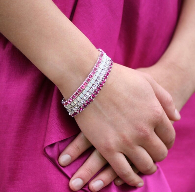 Swarovski Crystal Stretch Braceletsgifts for Her Mothers Day Etsy