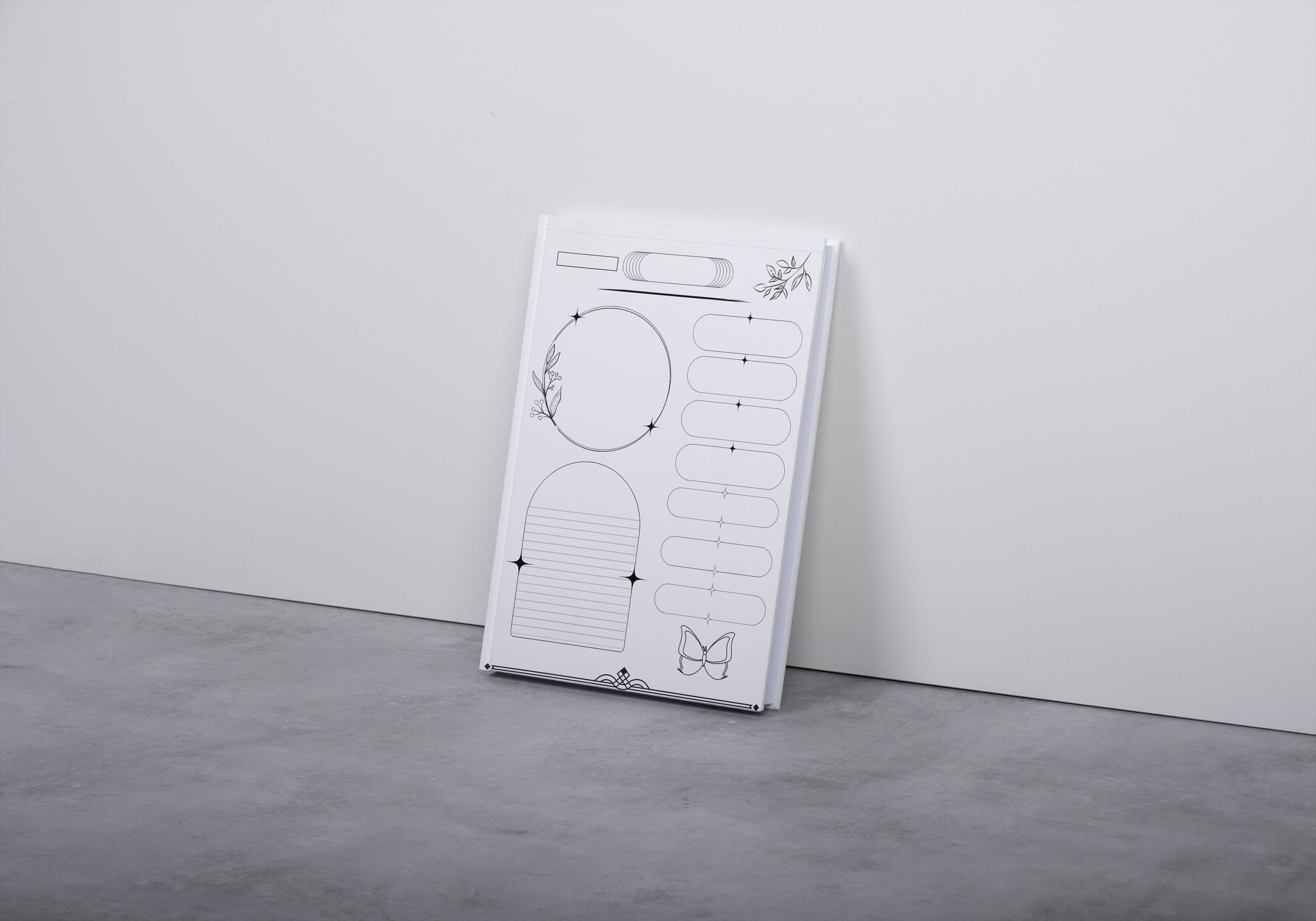 Printable Notebook Page Single Page Download Elegant, Playful ...