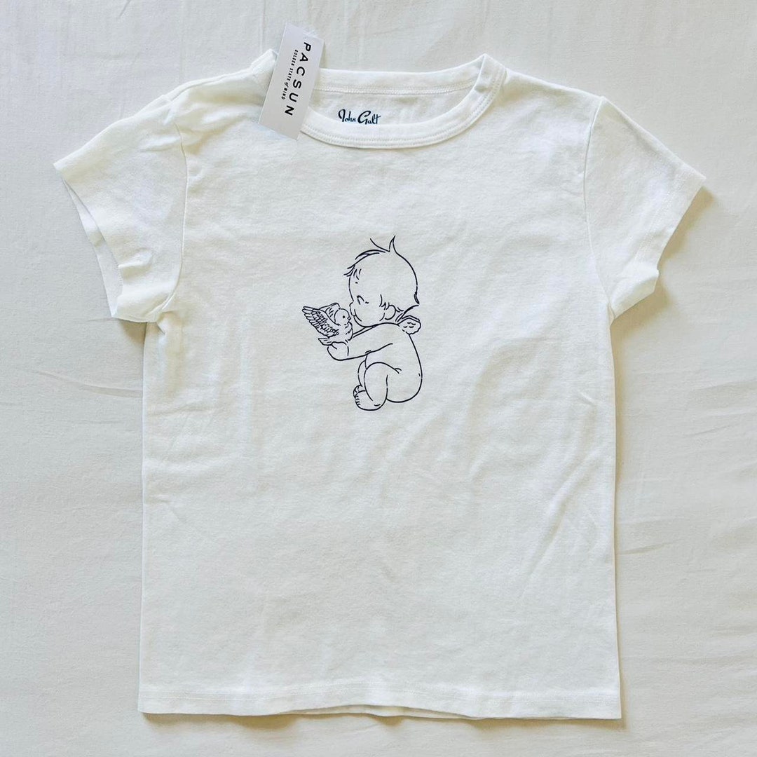 BNWT Brandy Melville/john Galt Angel Baby Cherub Bird Graphic Etsy