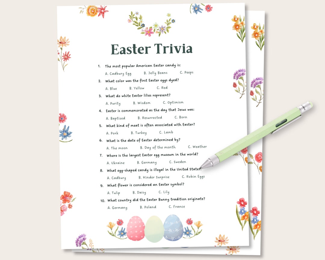 Easter Trivia Game Easter Trivia Feud Easter Trivia Quiz