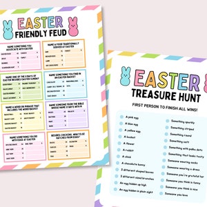 Easter Party Games Bundle, Easter Family Games, Printable Easter Party Games, Easter Classroom Activities for Kids, Easter Trivia Feud Game image 9