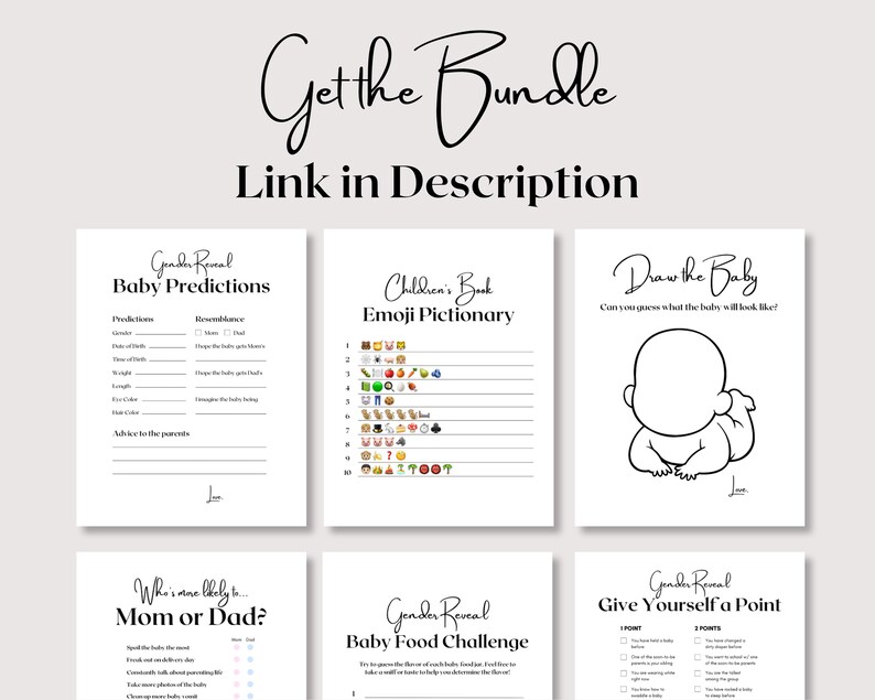 Baby Name Race, Gender Reveal Game, Baby Shower Games, Minimalist Baby Game, Gender Reveal Party Activity, Baby Shower Favor, Printable Game image 5