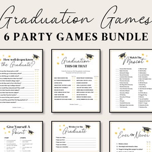 Graduation Party Games Bundle, Printable Graduation Party Games, Fun Grad Party Games, Graduation Class Activity, Graduation Printable Games