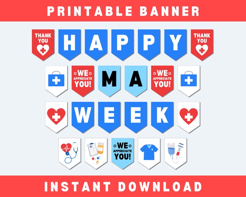 Ha Ma Week Medical Assistant Appreciation Week Banner, MA Recognition Week Ideas ...