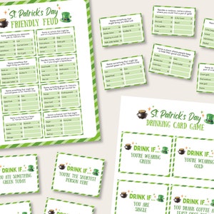 St Patrick's Day Party Game Bundle, Printable St Patricks Day Games, St Patricks Day Activity for Kids, St Pattys Day Party Games for Adults image 4