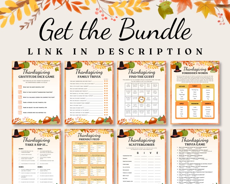 Thanksgiving Trivia Game Thanksgiving Trivia Quiz for Kids - Etsy