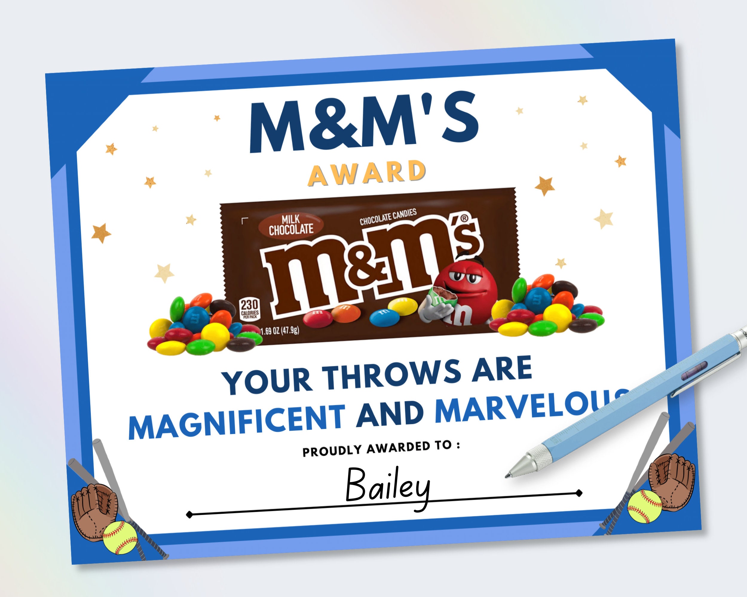 30 Softball Candy Bar Awards Softball Team Award Etsy