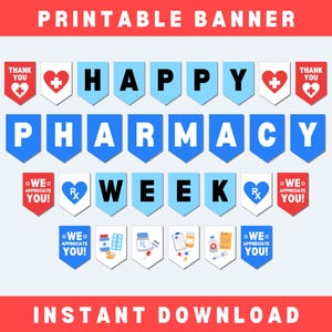 Pharmacy Week Banner, Pharmacist Appreciation Banner, National Pharmacy Week Gift Idea, Thank You Staff Appreciation Sign, Gift for Pharmacy
