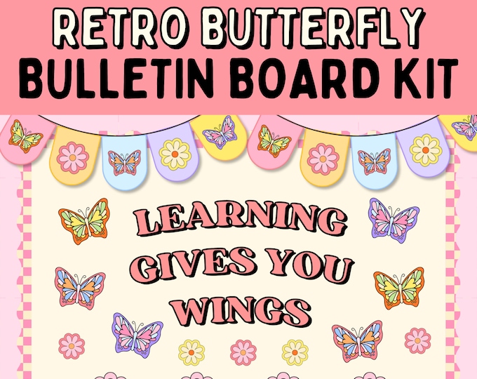 Spring Bulletin Board, Printable Spring Classroom Decor, Butterfly ...