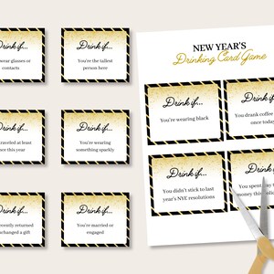 New Years Drink If Card Game, New Years Eve Drinking Game, New Years ...