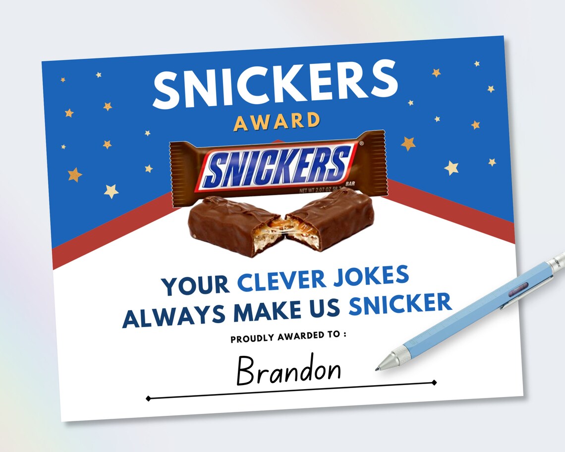 30 Candy Bar Awards Certificates Candy Bar Awards for Etsy