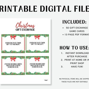 Christmas White Elephant Party Game, Christmas Gift Exchange Game