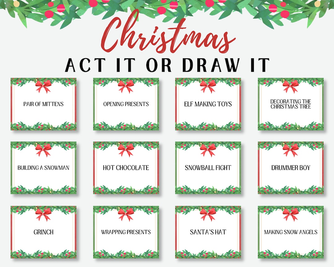Christmas Charades Christmas Family Game Christmas Pictionary christmas-charades-christmas-family-game-christmas-pictionary
