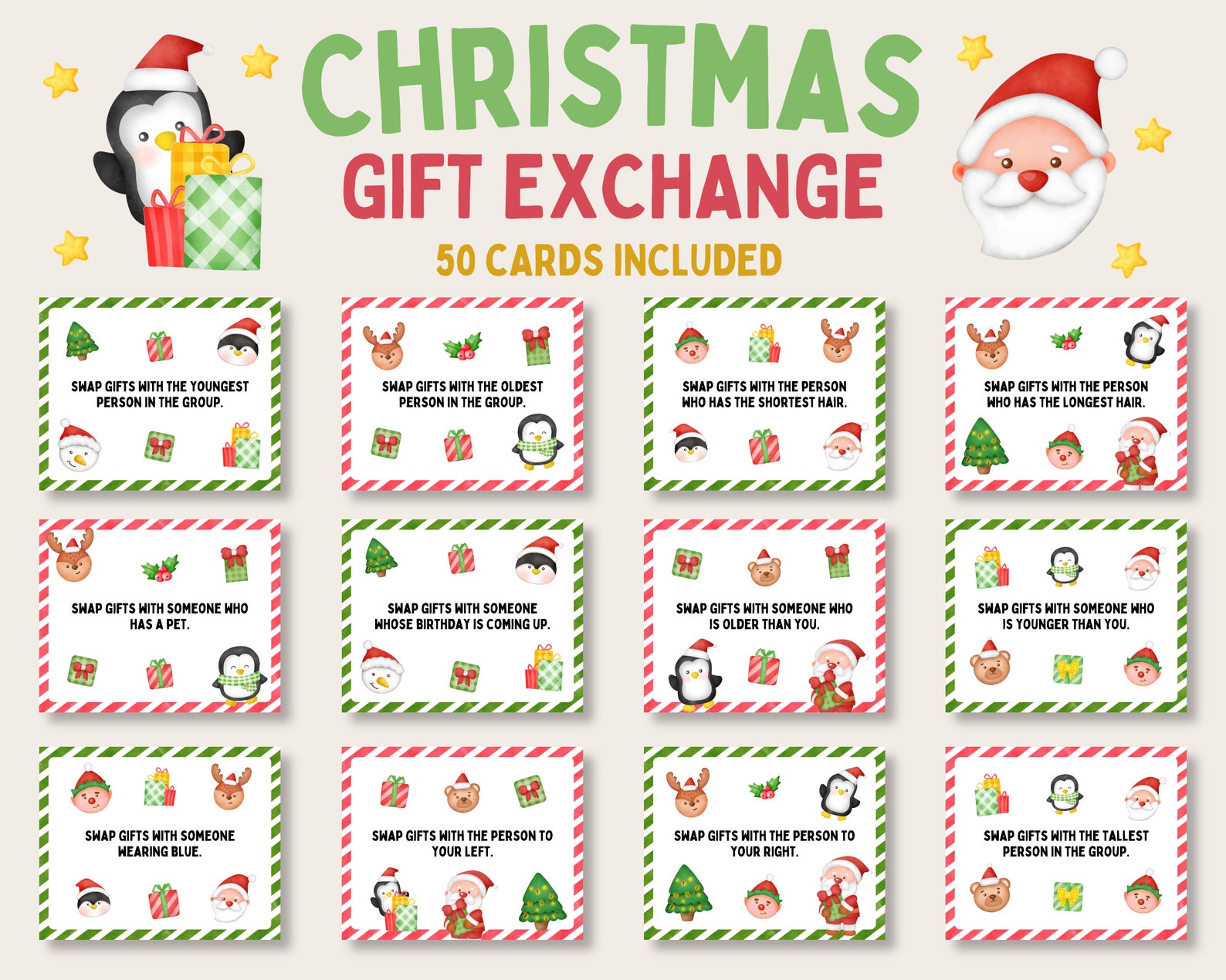 christmas-gift-exchange-game-white-elephant-gift-exchange-etsy
