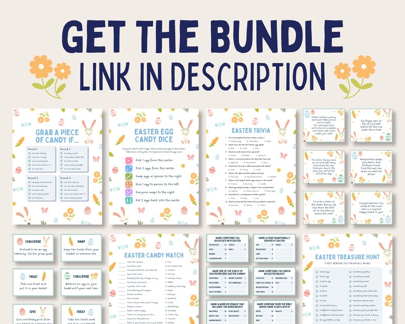 Easter Candy Match Up Easter Candy Quiz Easter Candy Game Etsy