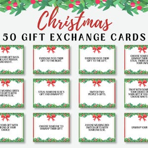 Jeu de fête de Noël éléphant blanc, jeu d'échange de cadeaux de Noël, jeu de cartes d'échange de cadeaux des Yankees de Noël, jeu d'échange de cadeaux de Noël