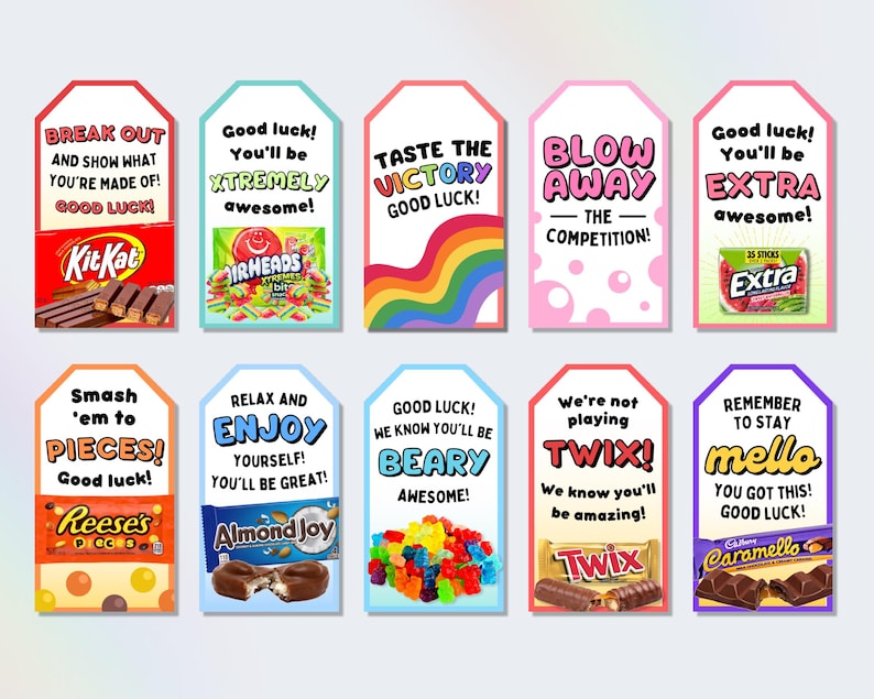 Printable good luck candy tags for sports team, DIY sports team treat ideas for kids, soccer team snack tags instant download, motivational candy gift tags for student athletes, basketball tournament good luck favors for kids, baseball team treat gift tags, softball game day gift tags printable, volleyball team encouragement gifts for girls, cheap team snacks for kids sports competitions, funny candy sayings, candy puns for kids, printable candy gift tags
