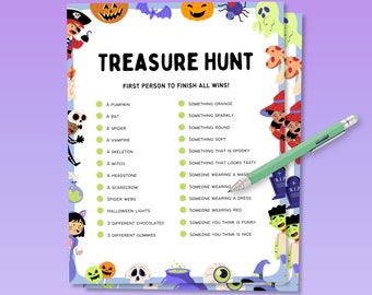 Halloween Treasure Hunt, Halloween Printable Game, Halloween Game for Kids, Halloween Scavenger Hunt, Halloween Activity, Halloween Kid Game