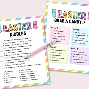 Easter Party Games Bundle, Easter Family Games, Printable Easter Party Games, Easter Classroom Activities for Kids, Easter Trivia Feud Game image 7