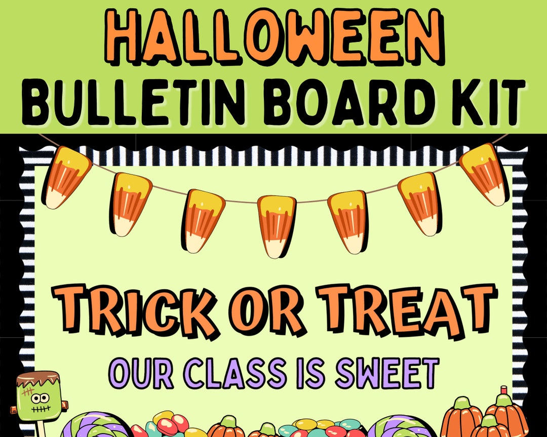 Halloween Bulletin Board Kit, Halloween Classroom Decor Bundle ...