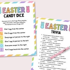 Easter Party Games Bundle, Easter Family Games, Printable Easter Party Games, Easter Classroom Activities for Kids, Easter Trivia Feud Game image 4