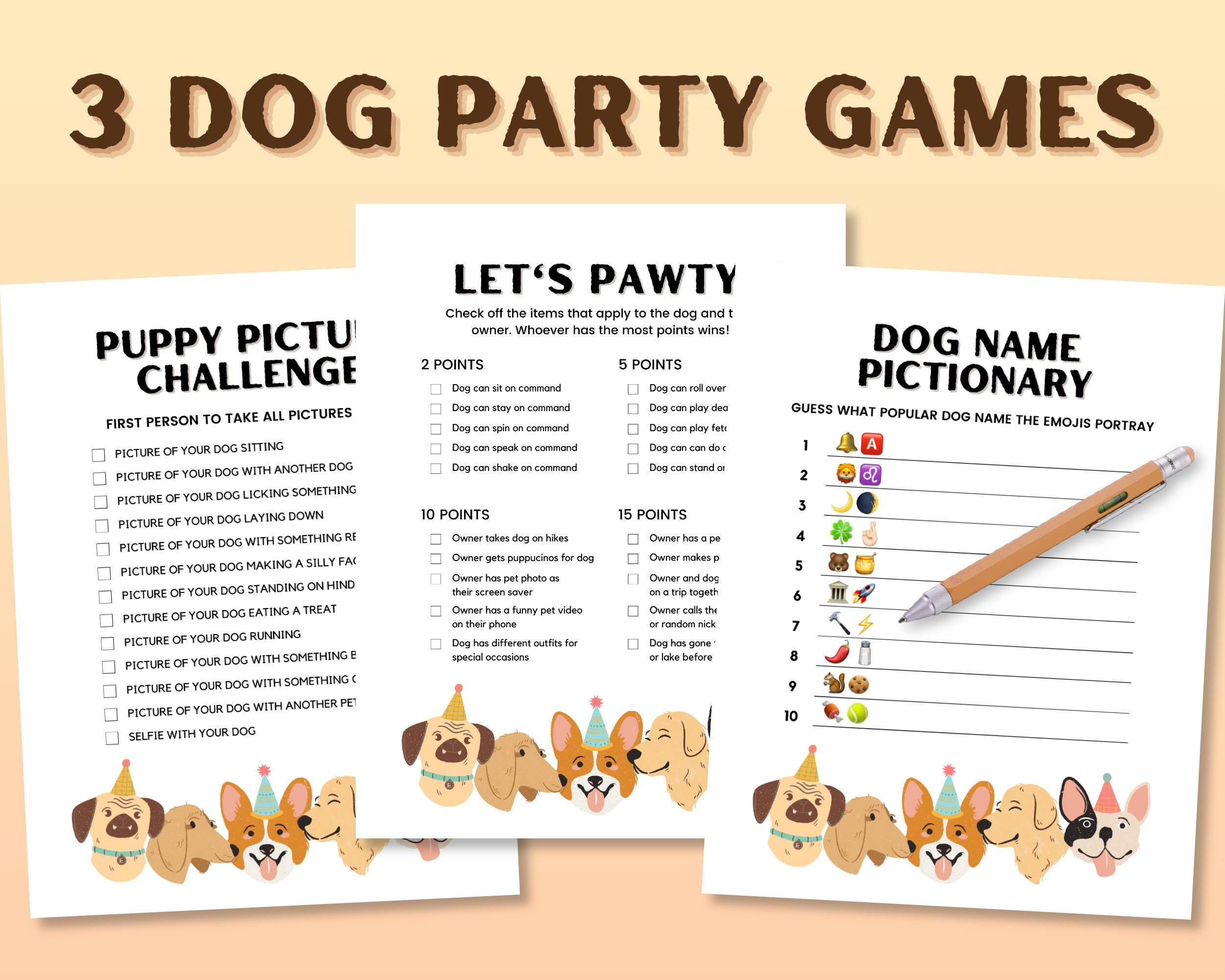 Dog Birthday Party Game Bundle Puppy Pawty Games Dog Theme Etsy dog-birthday-party-game-bundle-puppy-pawty-games-dog-theme-etsy