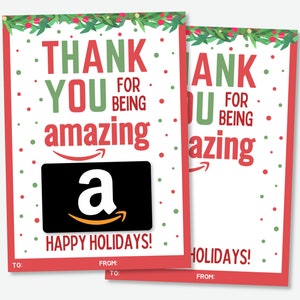 Weihnachts-Amazon-Geschenkkartenhalter, Lehrer-Weihnachtsanreizgeschenkkartenhalter, Feiertagsangestellter-Dankeschön-Geschenkkarte, Amazon-Geschenkkarte