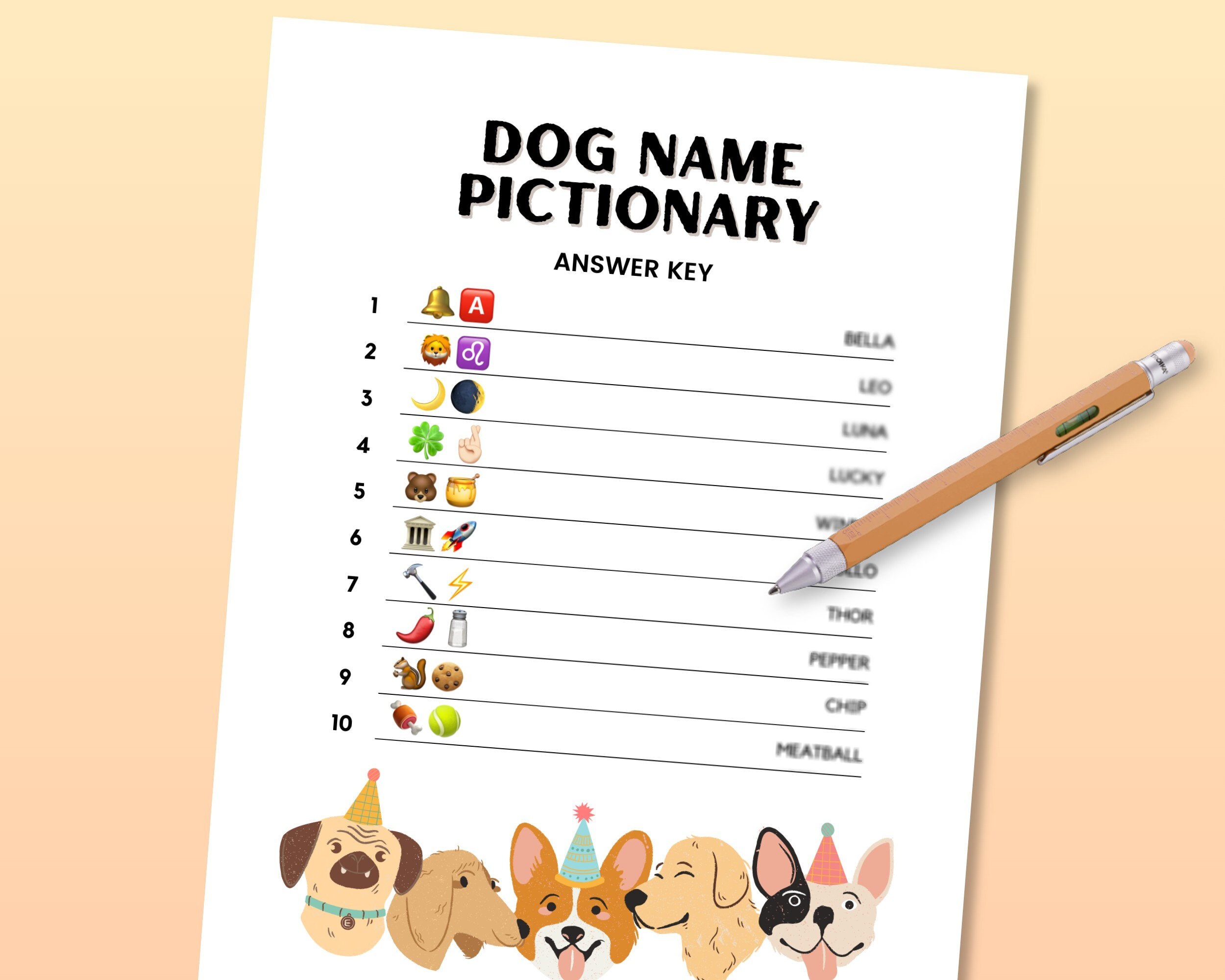 Dog Birthday Party Game Bundle Puppy Pawty Games Dog Theme Etsy