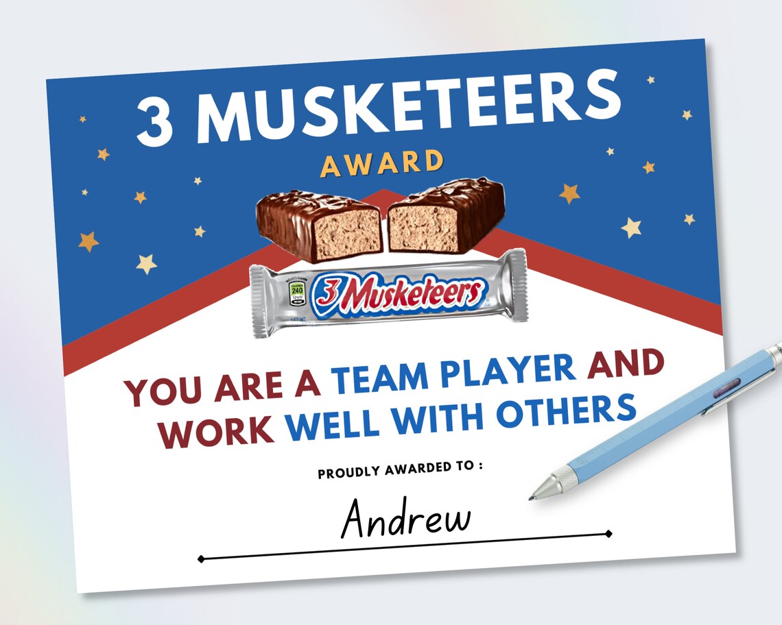 30 Employee Candy Bar Award Certificates Candy Bar Awards for Etsy