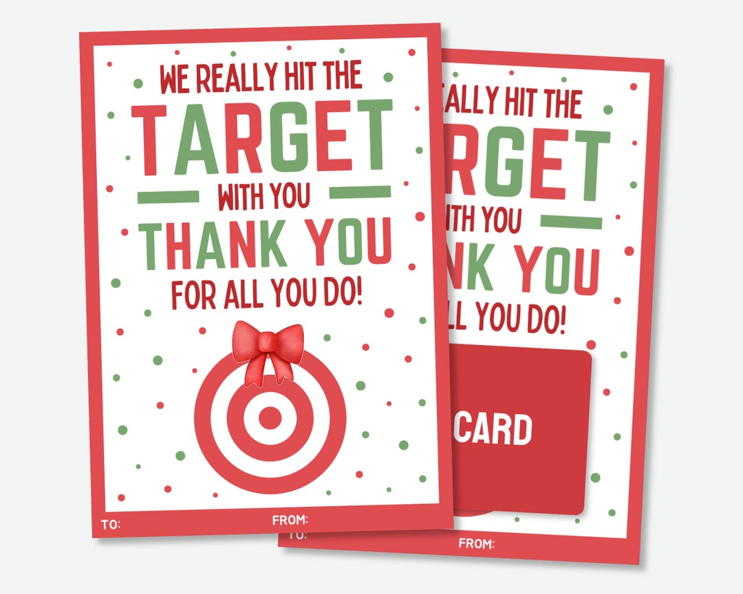 Christmas Target Gift Card Holder, Christmas Teacher Appreciation Gift