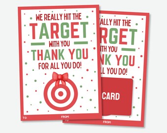 Christmas Target Gift Card Holder, Christmas Teacher Appreciation Gift Card Holder, Target Gift Card, Holiday Employee Thank You Gift Card