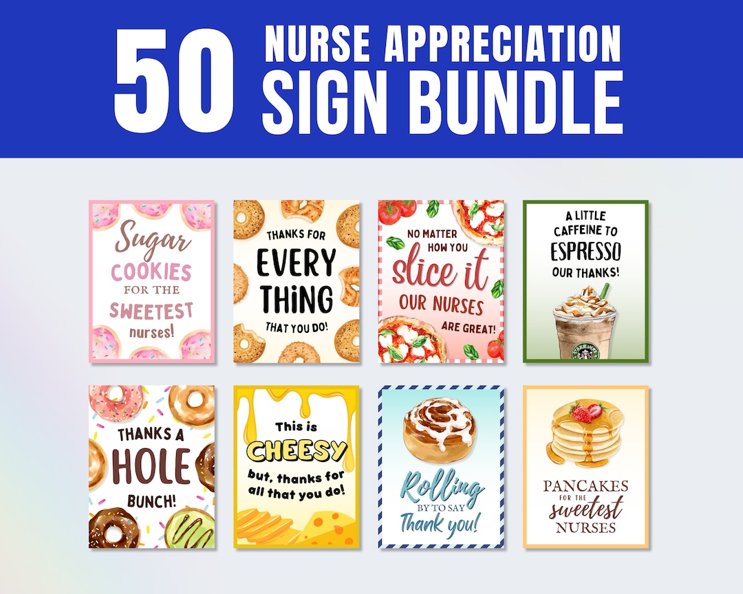 Nurse Appreciation Signs Printable, Nurses Week Lunch Appreciation Sign ...